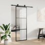 Voir la diapositive 3 : VIDAXL Porte coulissante kit de quincaillerie noir 76x205 cm verre ESG