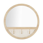 Paris Prix Miroir Mural Avec 3 Crochets  Fuji  50cm Naturel