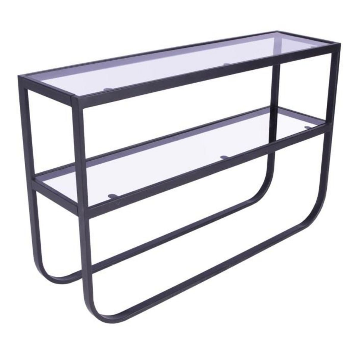 Paris Prix Console Design en Verre  Rocker  110cm Noir
