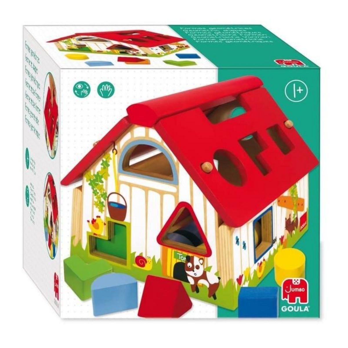 Goula Jouet éducatif - GOULA - Formes géométriques - Boîte a formes pour apprendre a reconnaître les formes