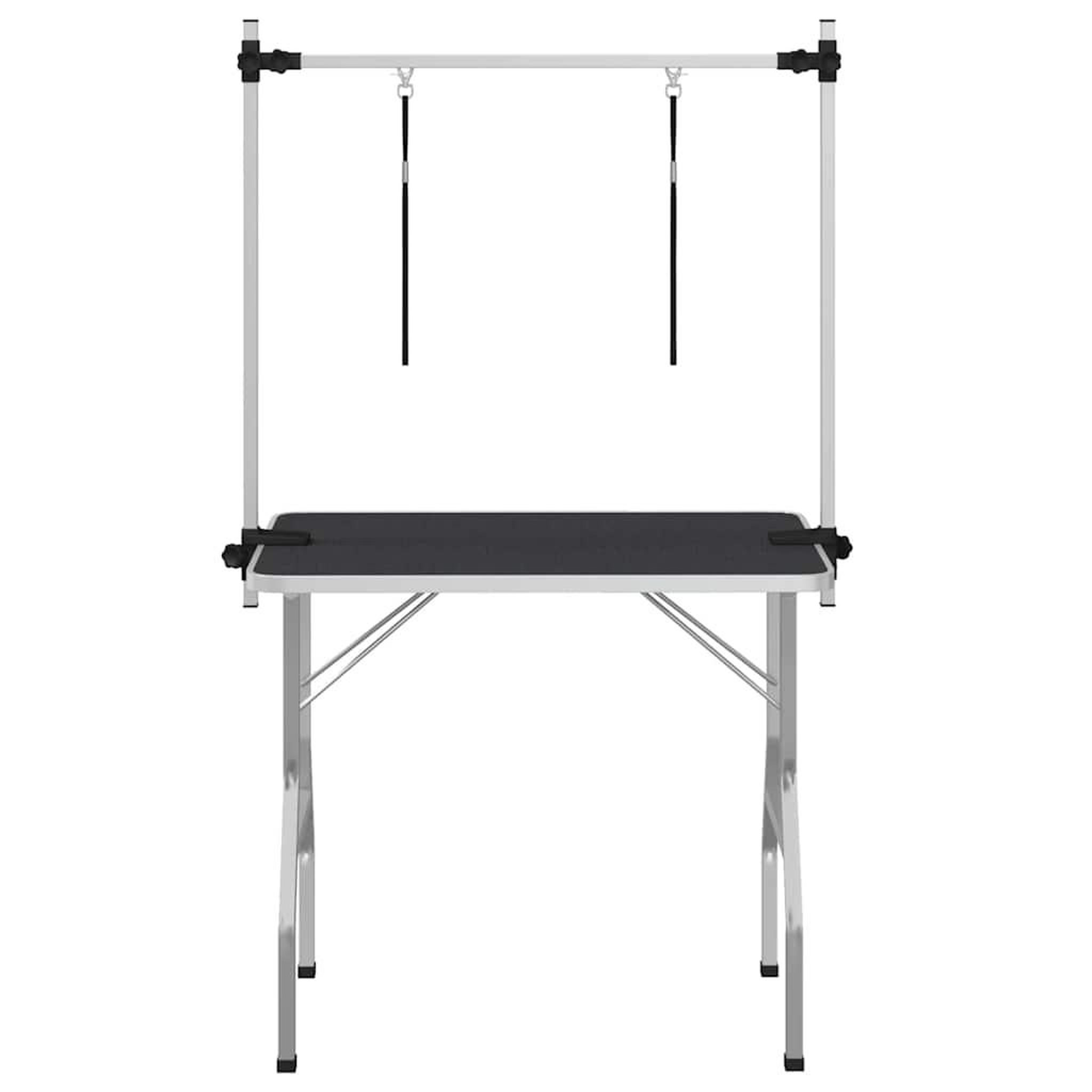 Voir la diapositive 4 : VIDAXL Table de toilettage ajustable pour chiens chats 2 potences
