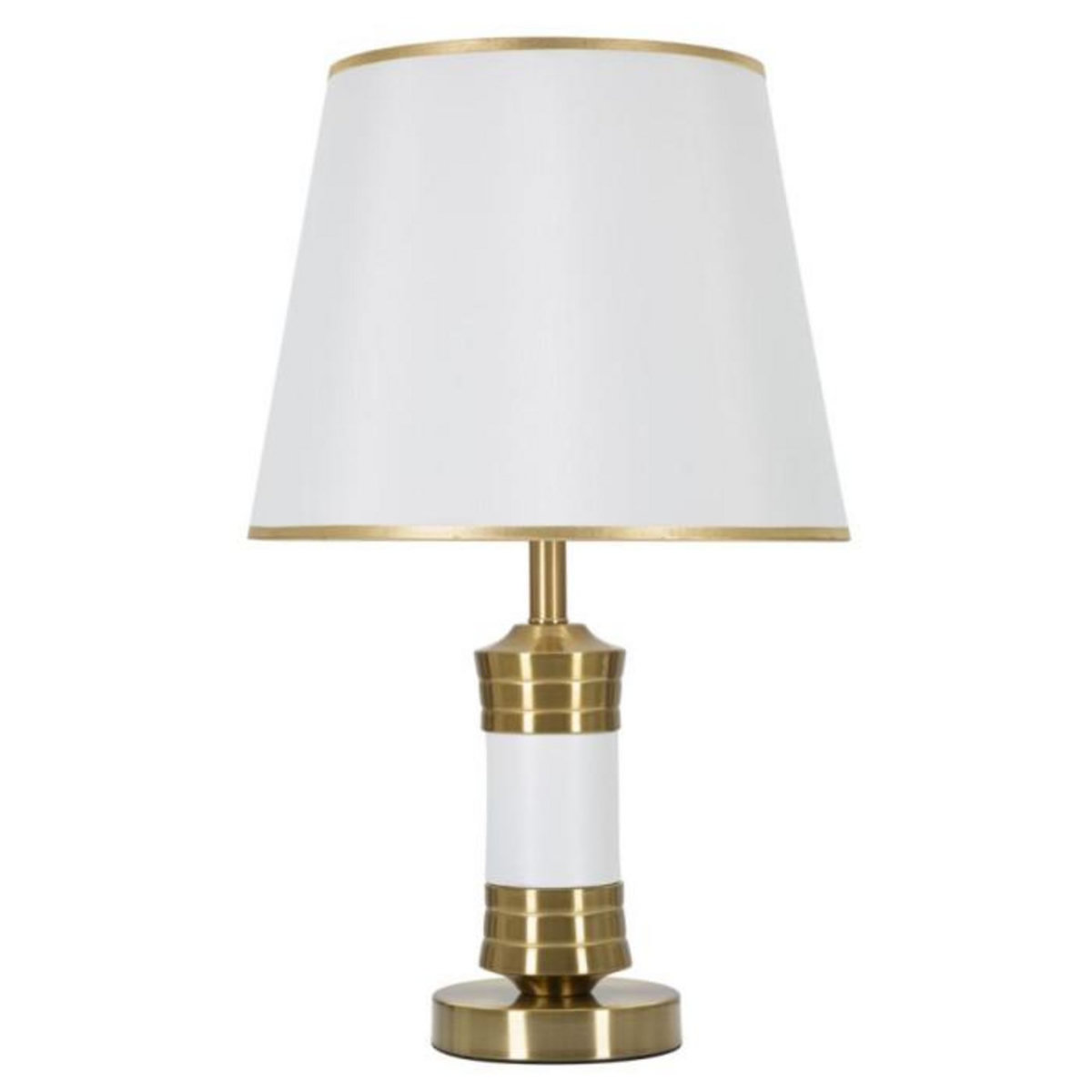 Paris Prix Lampe à Poser en Métal  Whity  52cm Blanc & Or