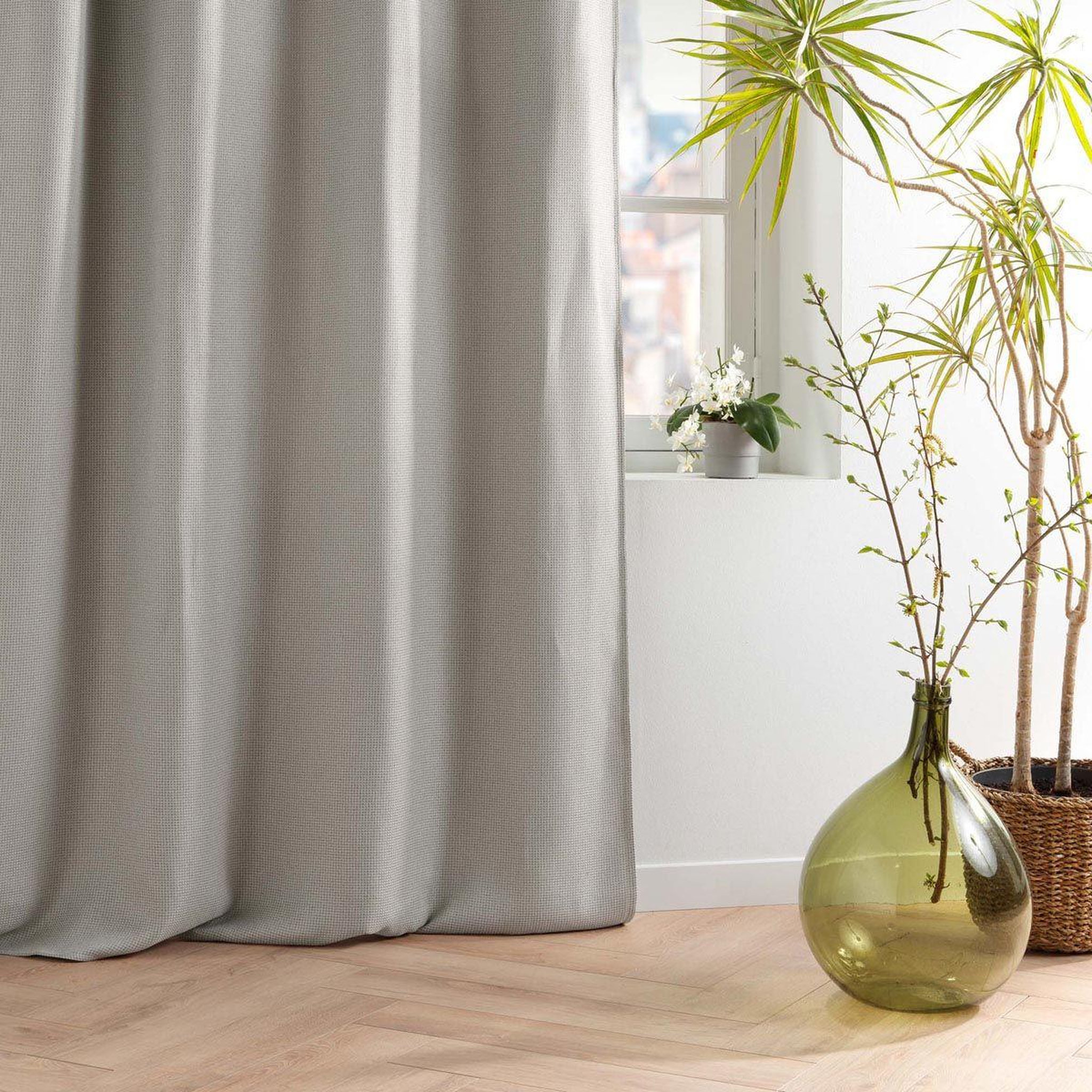 Voir la diapositive 4 : Douceur d'Intérieur Rideau occultant jacquard  blake  135x240cm gris