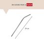 Voir la diapositive 3 : Fackelmann Lot de 8 pailles incurvées en inox avec goupillons 24 cm Fackelmann Bar Concept