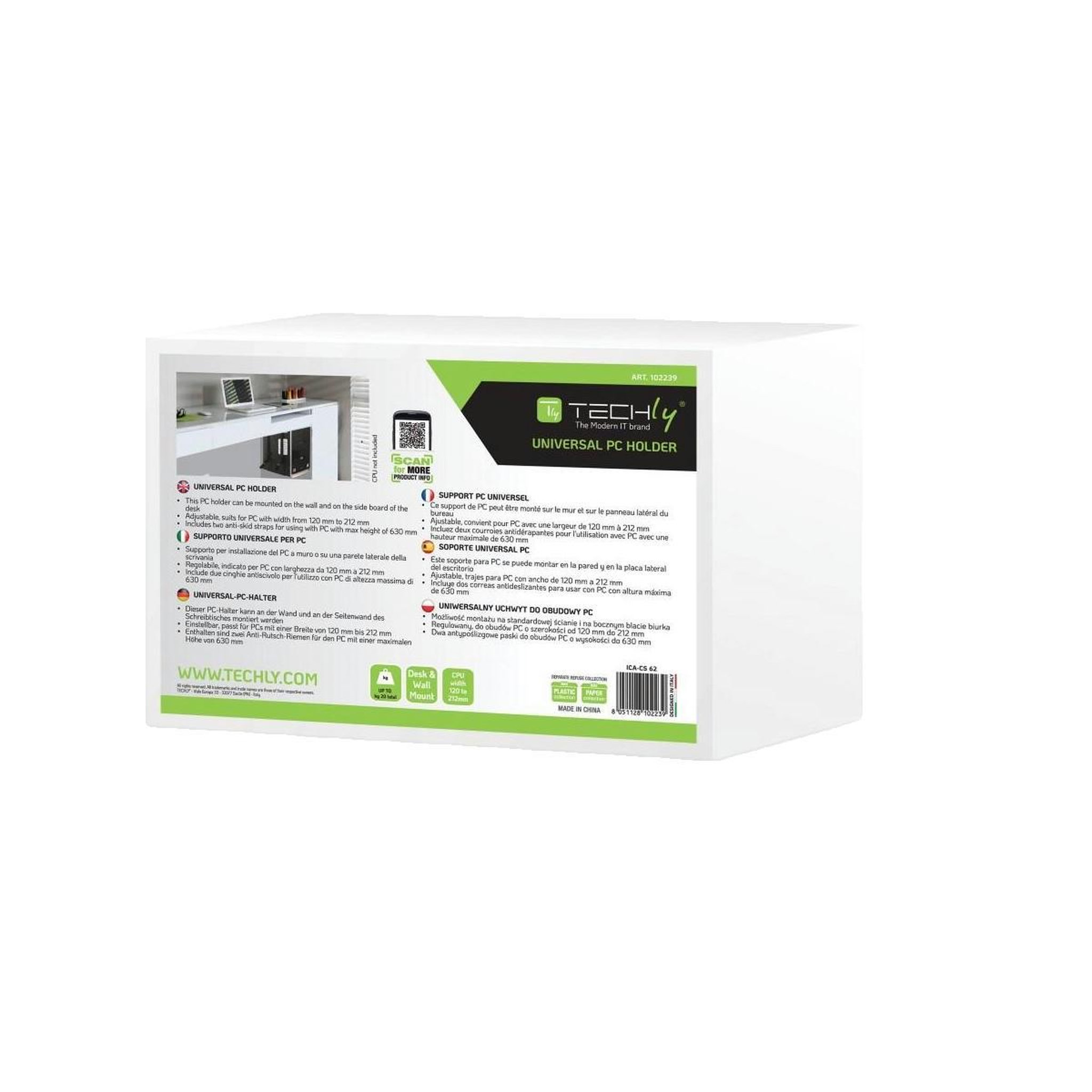 Voir la diapositive 2 : TECHLY Support de CPU Techly ICA-CS 62 Noir