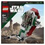 Voir la diapositive 1 : LEGO Star Wars 75344 Le micro vaisseau de Boba Fett,  Jouet Véhicule avec Lanceurs et Ailes Ajustables, Figurines, Le Mandalorien, Enfants 6 Ans