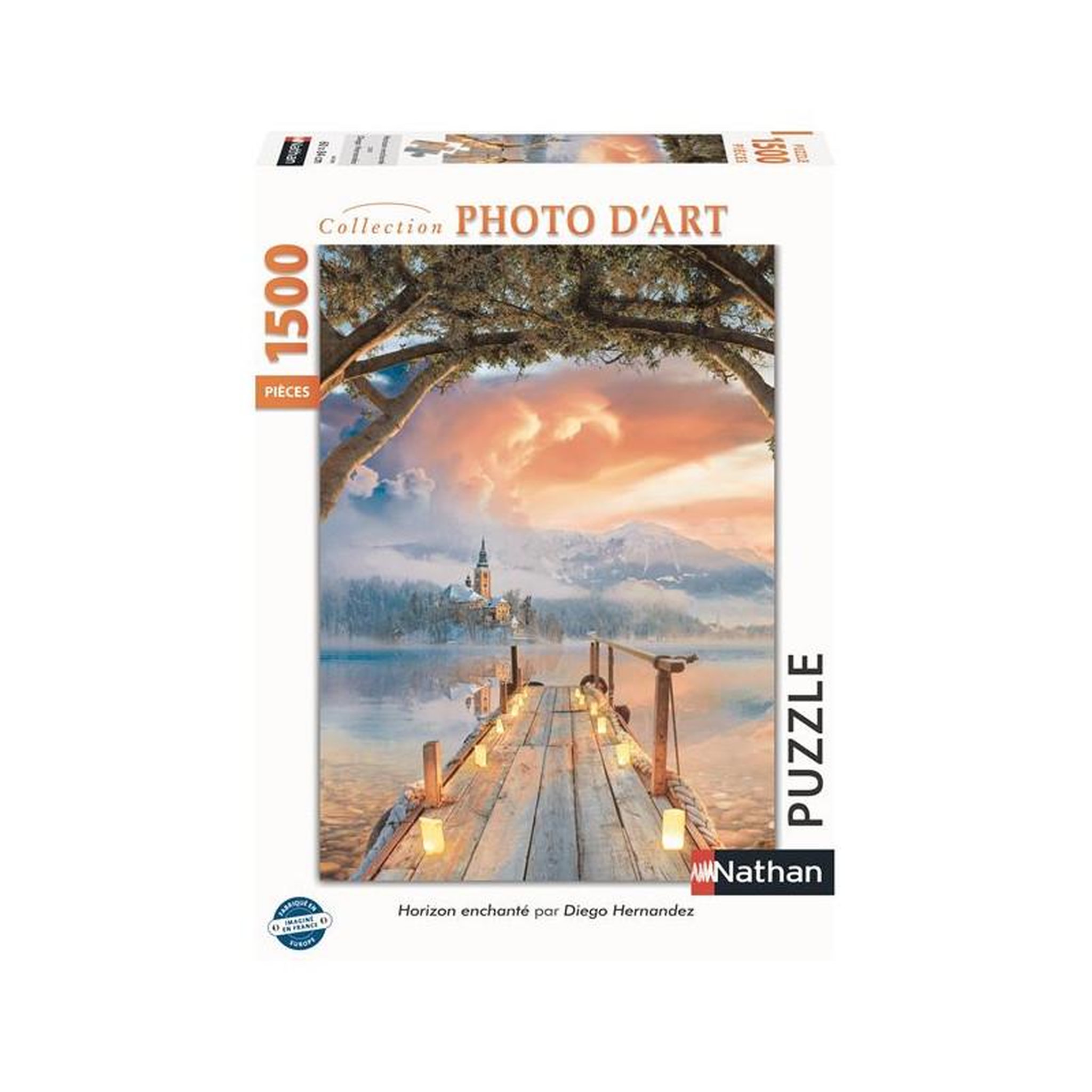 Nathan Puzzle 1500 pièces – Horizon enchanté – Illustration de Diego Hernandez – Univers artistique féérique – Adulte – Nathan