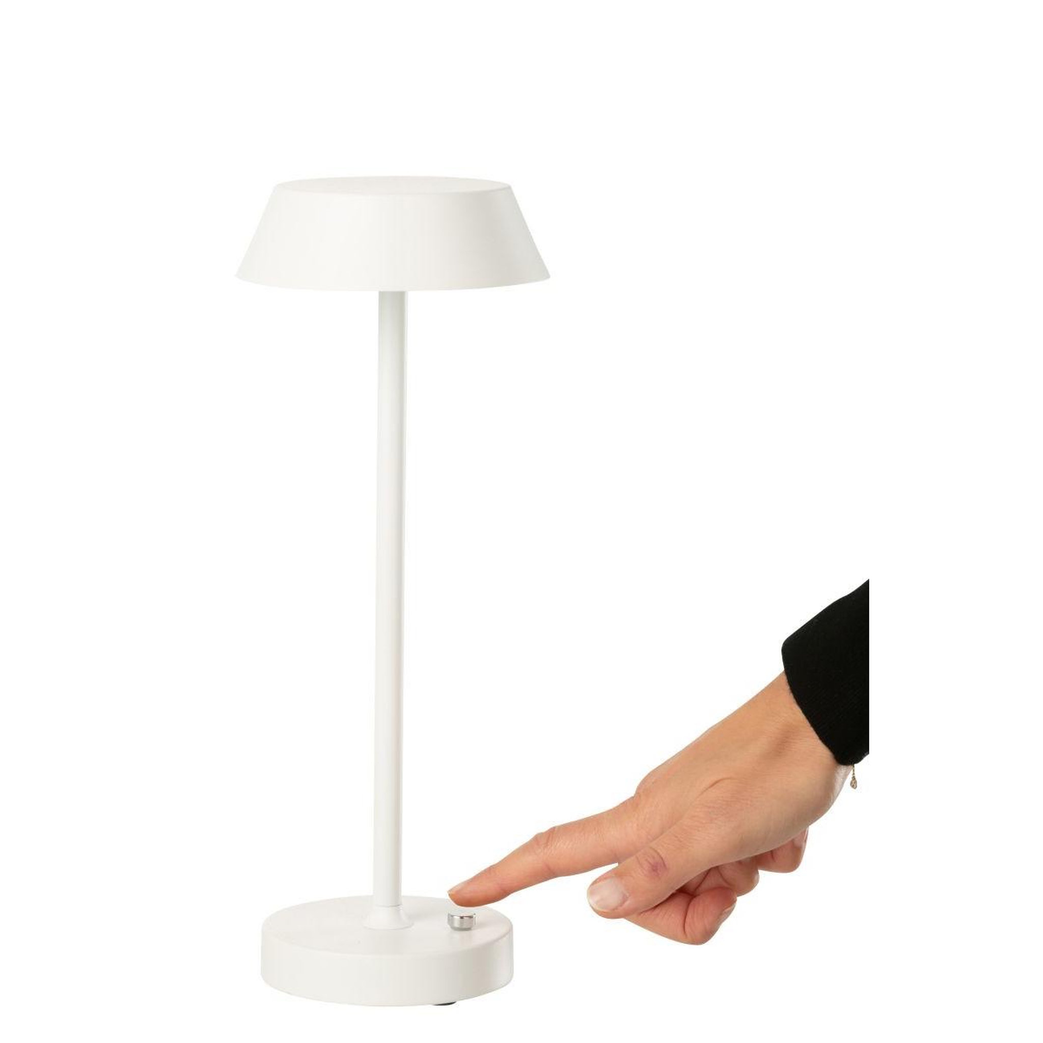 Voir la diapositive 4 : J-LINE Lampe à poser à led  noé  31cm blanc