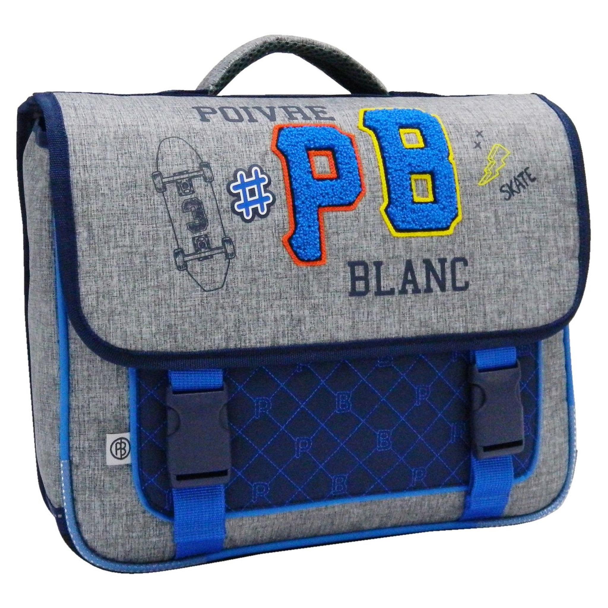 POIVRE BLANC Cartable 38 cm gris POIVRE blanc