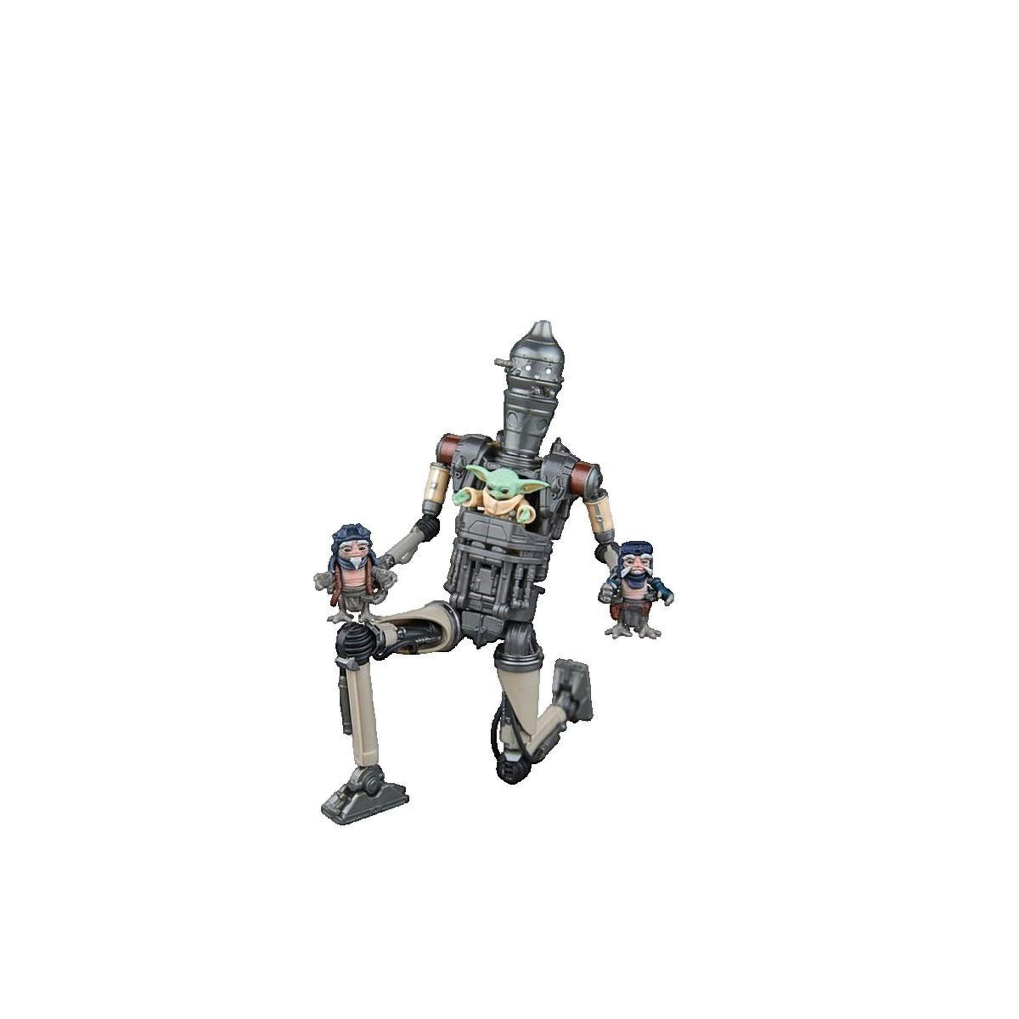 Voir la diapositive 3 : HASBRO Figurines Hasbro The Black Series Star Wars The Mandalorian IG-12 et Grogu