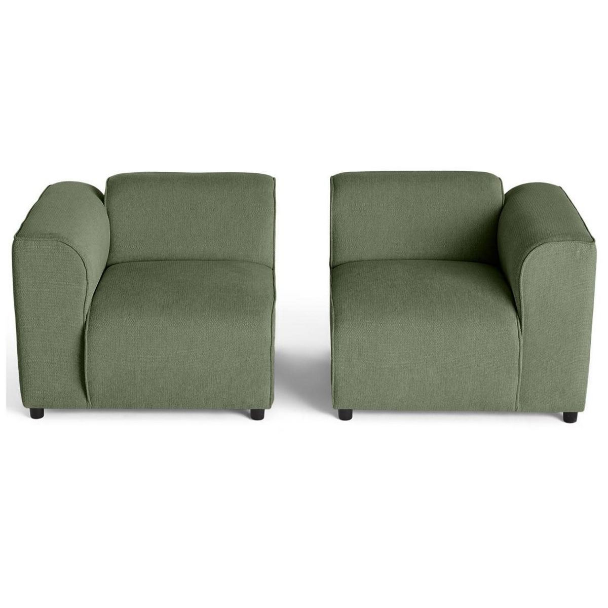 LISA DESIGN Suaro - canapé modulable 2 places en tissu texturé