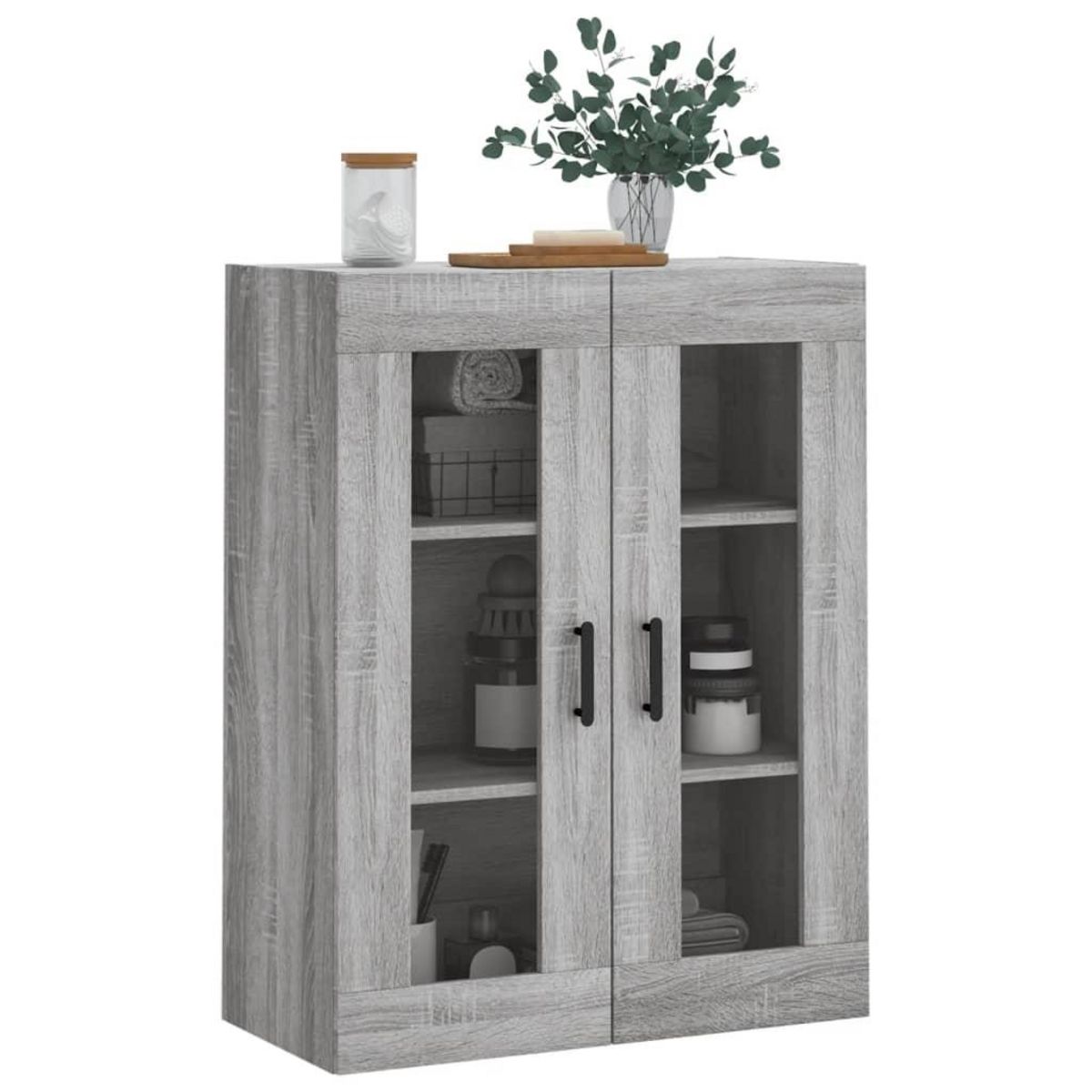 VIDAXL Armoire murale sonoma gris 69,5x34x90 cm