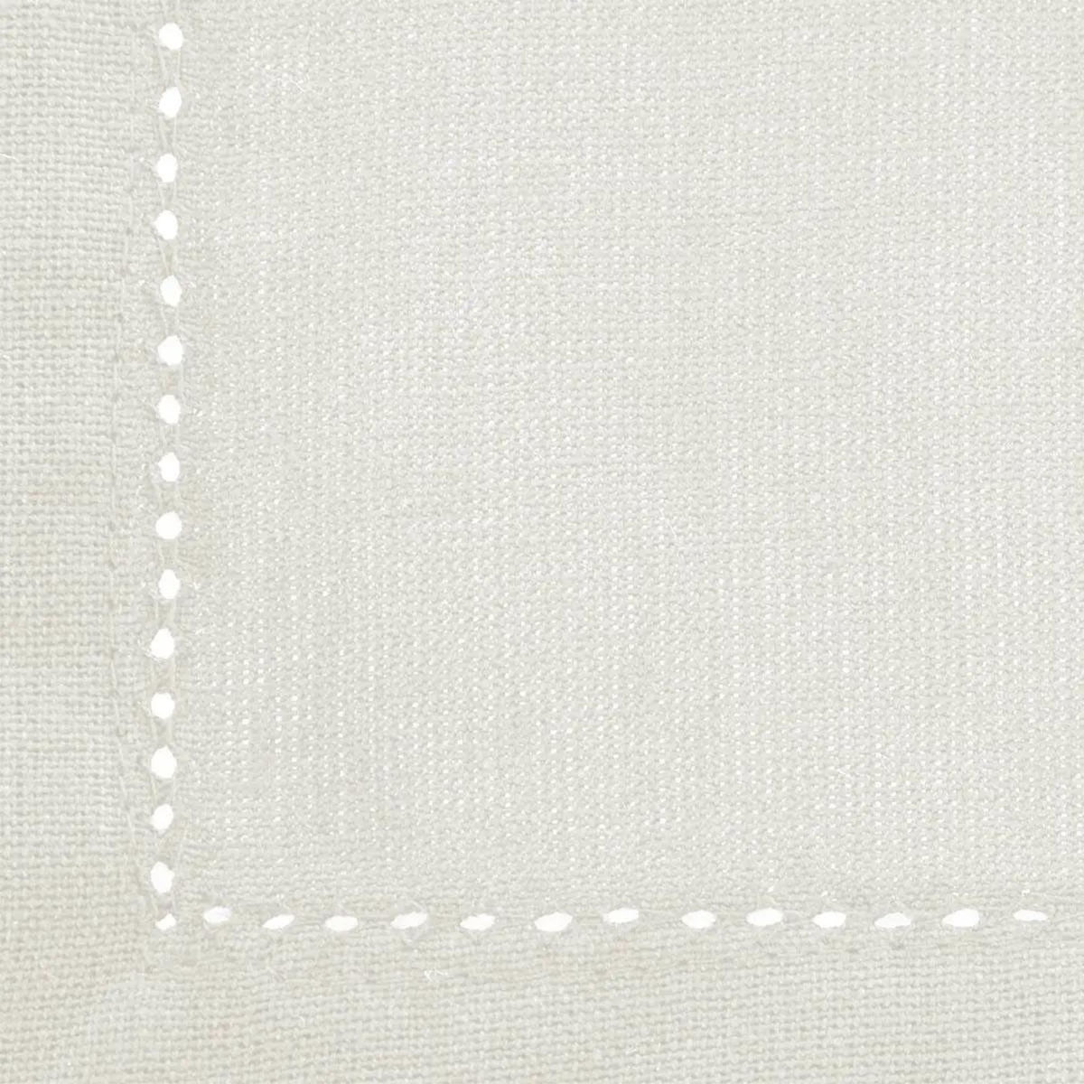 ATMOSPHERA Lot de 4 Serviettes de Table  Chambray  40x40cm Ecru