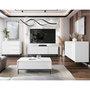 Voir la diapositive 2 : BEST MOBILIER Girona - meuble tv - blanc - 2 portes et 2 tiroirs - 174 cm