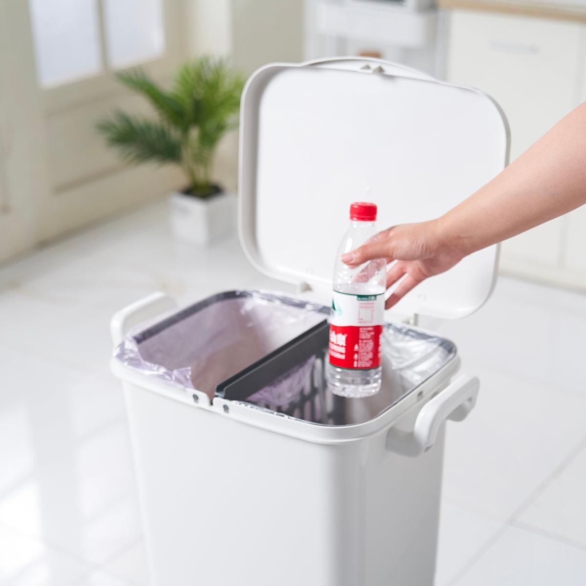 Kitchen move Poubelle de Tri Sélectif VALORIS Blanc Plastique 45L