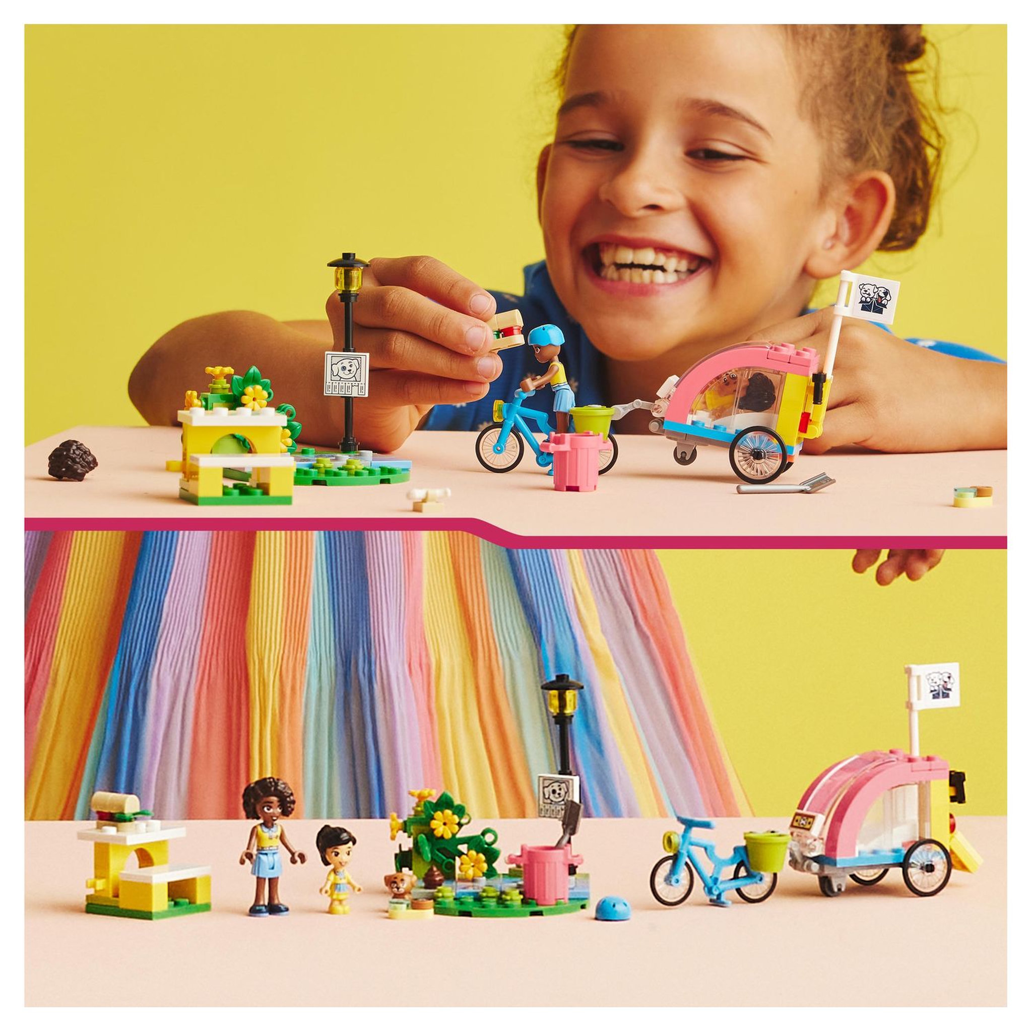 Voir la diapositive 8 : LEGO Friends 41738 Le vélo de sauvetage canin, Jouet Enfants 6 Ans, Jeu d'Animaux avec Figurine de Chiot et 2 Mini-Poupées