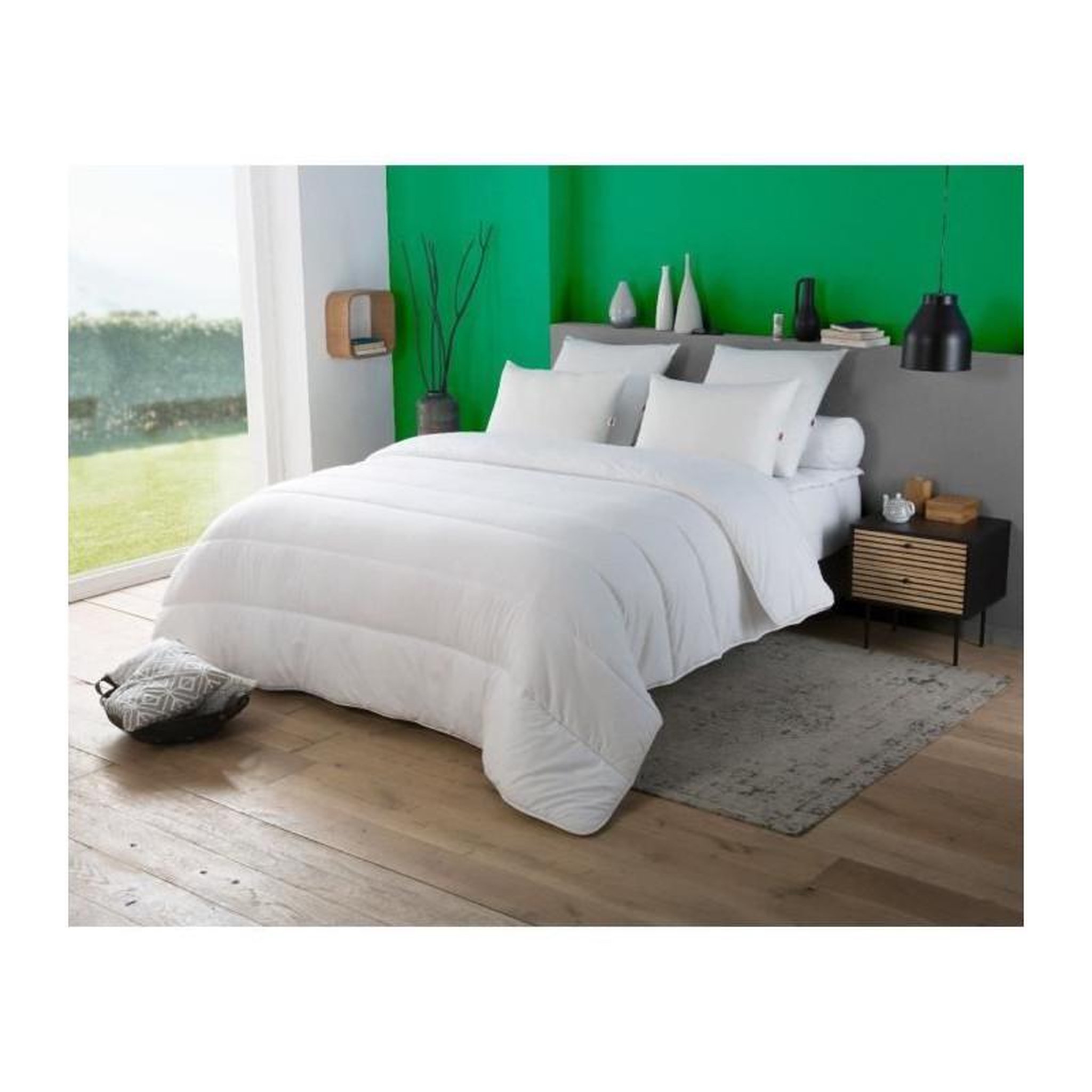 Voir la diapositive 2 : DODO Couette Victoria 240x260 cm - DODO - temperée - garnissage 100% Polyester - 2 personnes - blanc