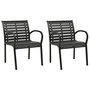 Voir la diapositive 1 : VIDAXL Chaises de jardin lot de 2 Acier et WPC Noir
