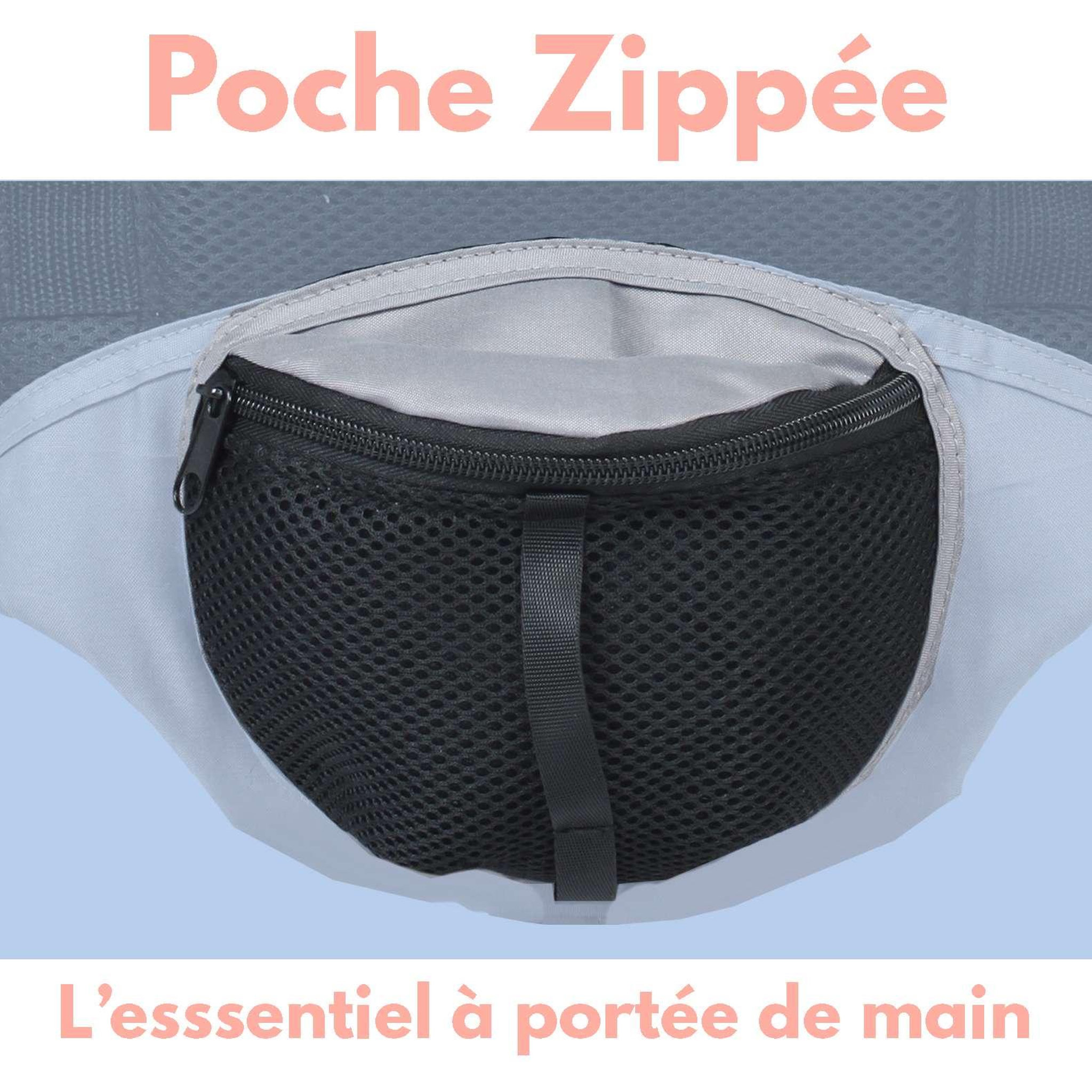 Voir la diapositive 5 : BAMBISOL Bambisol Porte Bébé Ventral | Bavoir Intégré, Visière | Noir Taupe