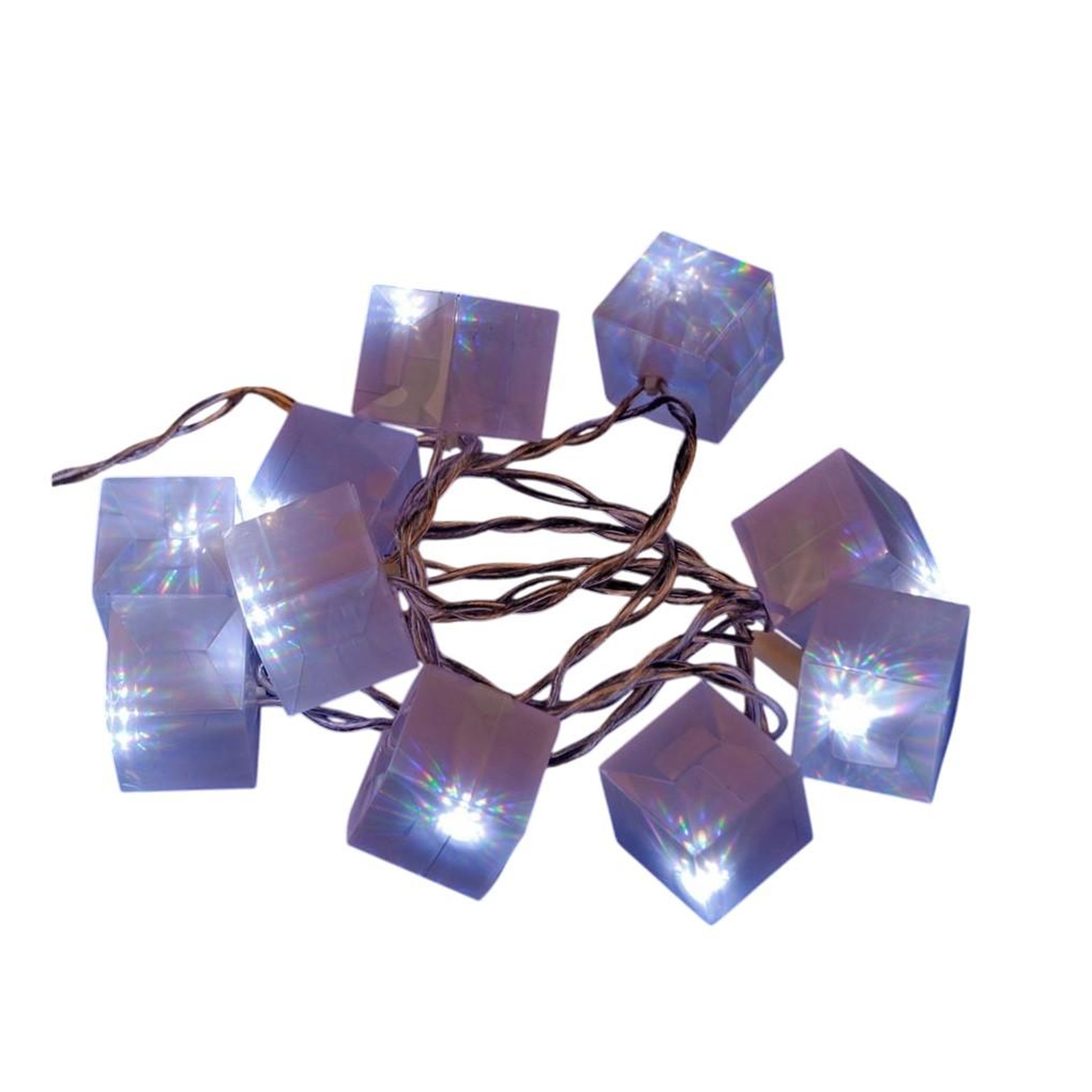 Eden Guirlande electrique cubes lumineux 10 led blanc