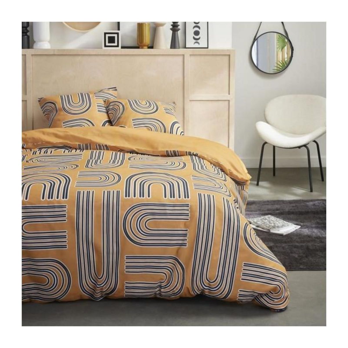 Today Parure de lit 2 personnes - TODAY - Sunshine 16.11 - 220 x 240 cm - 100% Coton imprimé