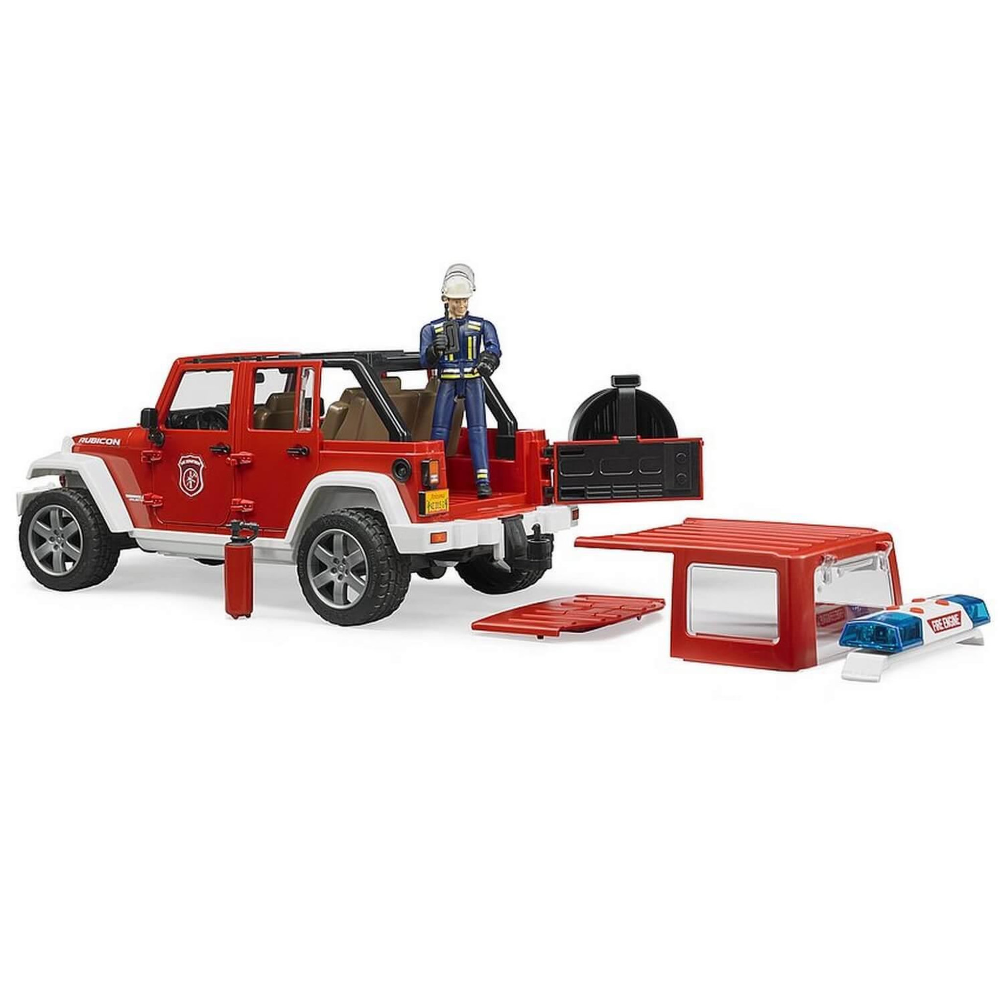 Voir la diapositive 5 : Bruder Véhicule pompier Jeep Wrangler Unlimited Rubicon