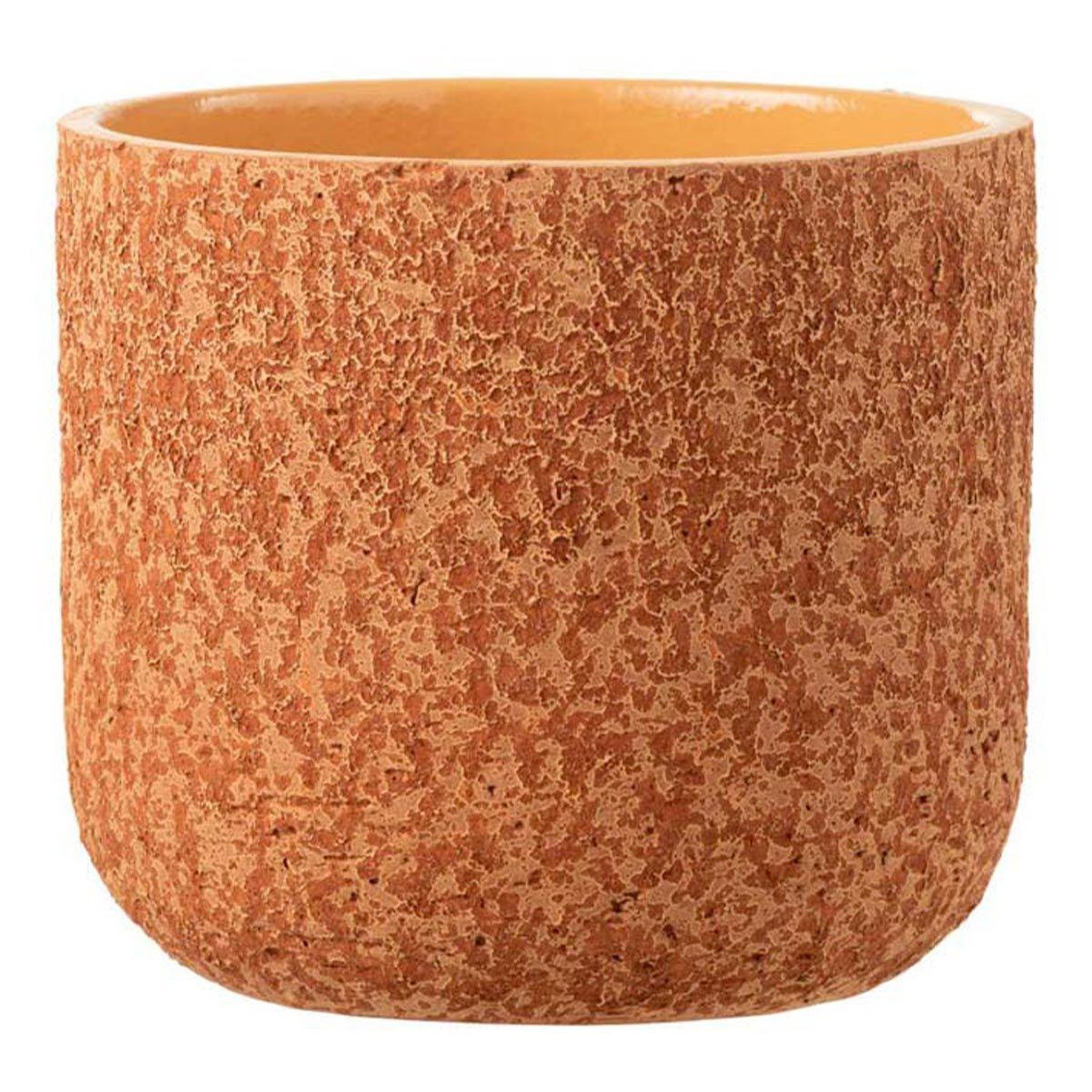 Voir la diapositive 1 : J-LINE Cache-pot design  rugueux  24cm terracotta