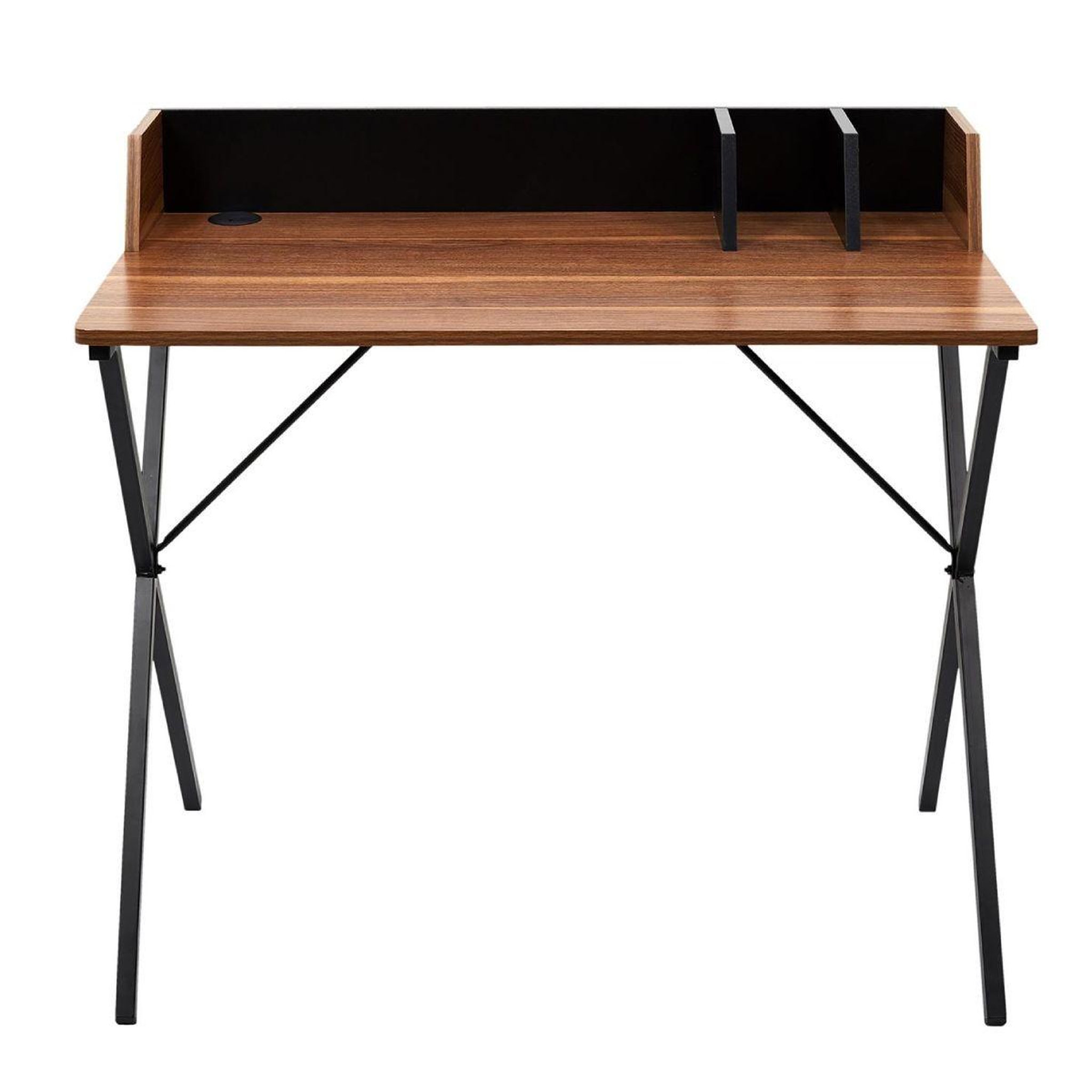 Voir la diapositive 4 : The Home Deco Factory Bureau design 1 tiroir  brice  90cm marron