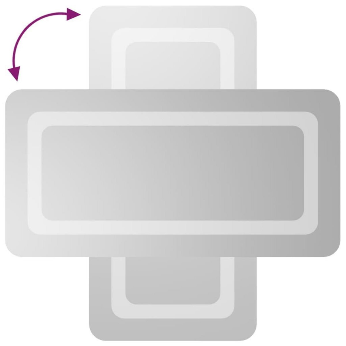 VIDAXL Miroir de salle de bain a LED 30x60 cm