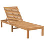 Voir la diapositive 1 : VIDAXL Chaise longue bois de teck solide