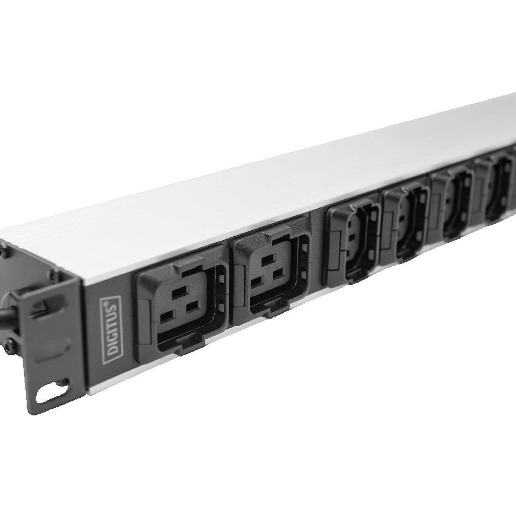 Voir la diapositive 2 : Prodigit Multiprise digitus Professionnelle Aluminium 10 prises 2 m