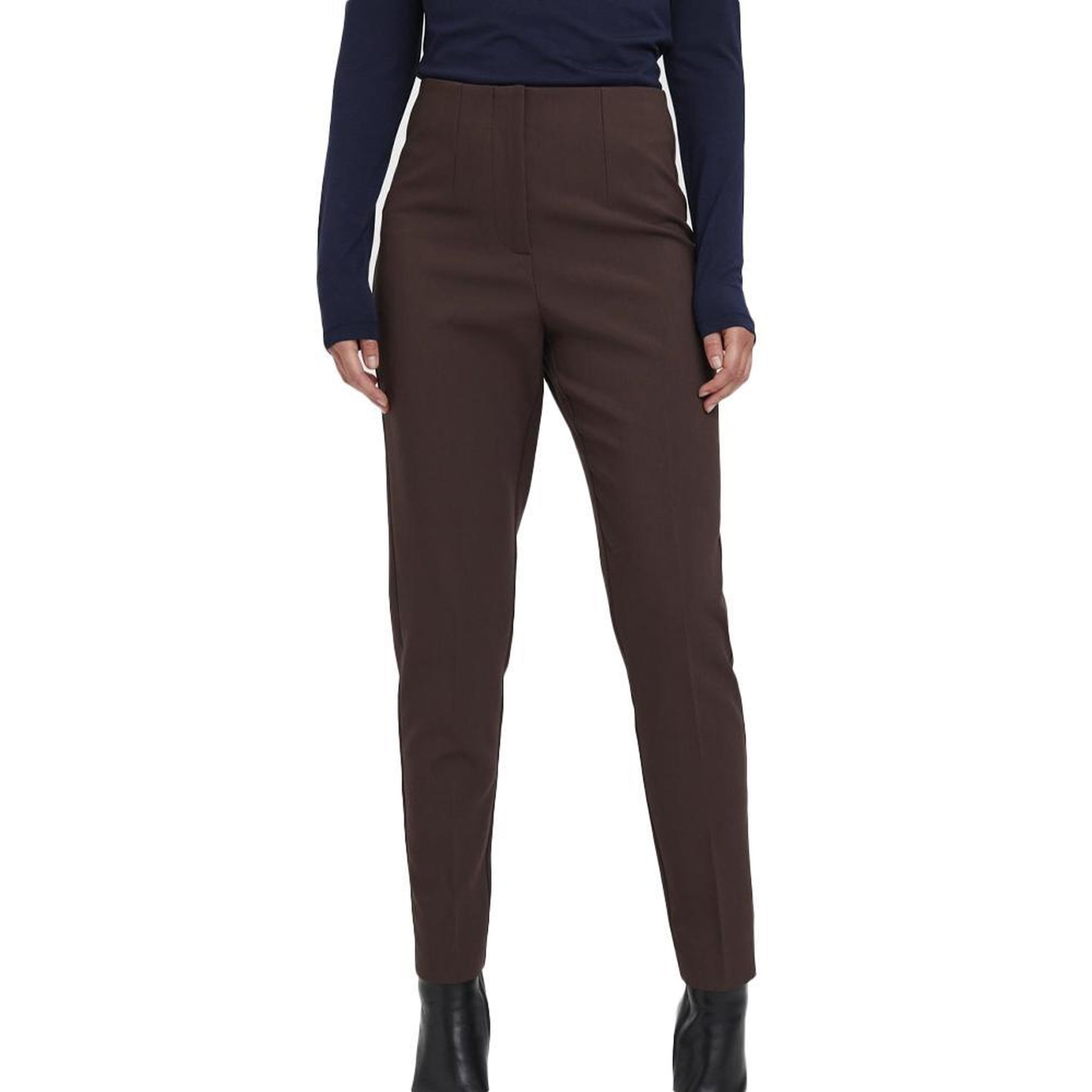 Vero Moda Pantalon Taille Haute Marron Femme Vero Moda Sandy. Coloris disponibles : Marron