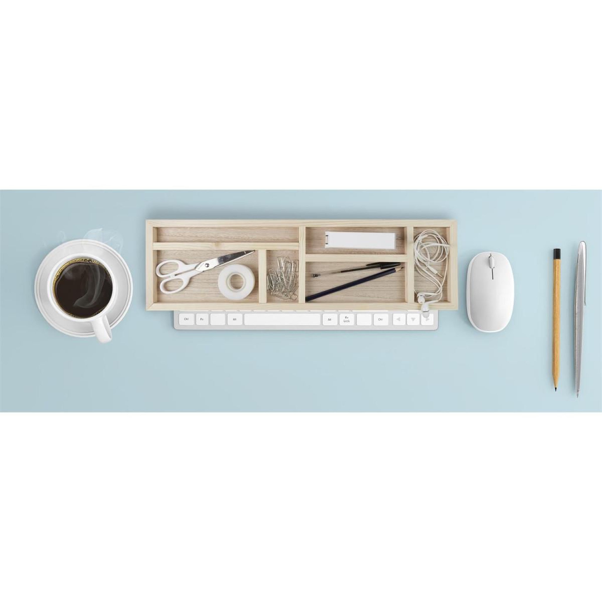 Voir la diapositive 4 : The Home Deco Factory Plateau organisateur  bureau  52cm naturel