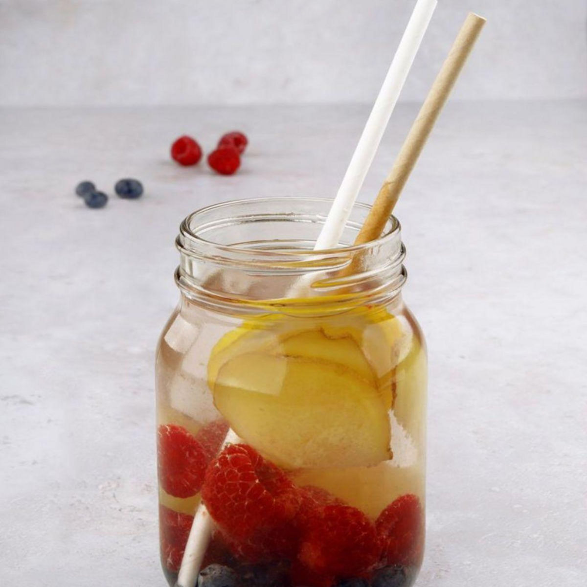 Fackelmann Lot de 60 pailles en papier brun et blanc 24 cm Fackelmann Bar Concept