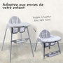 Voir la diapositive 4 : Monsieur Bébé Chaise haute bébé réglable hauteur et tablette