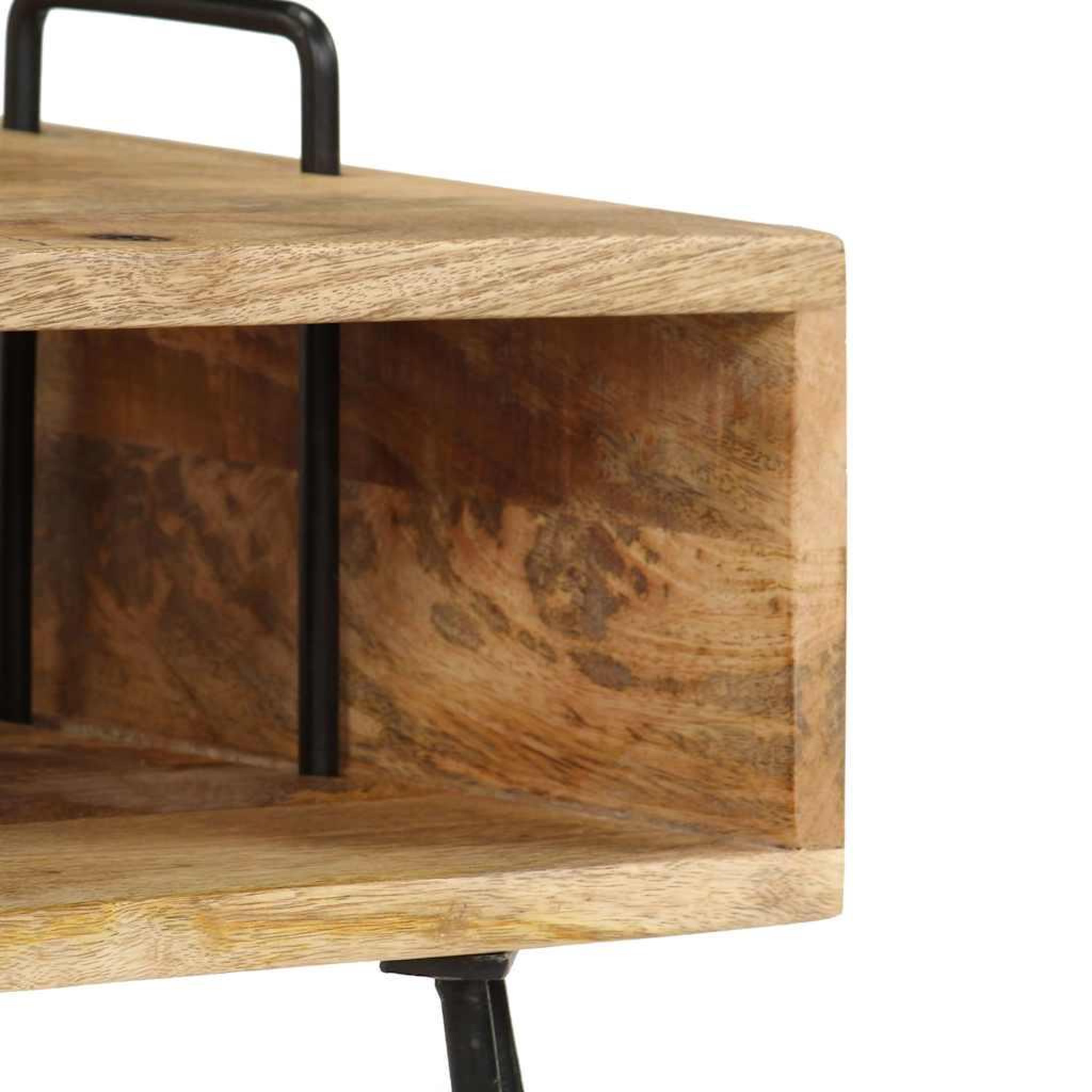 Voir la diapositive 5 : VIDAXL Table de chevet bois de manguier massif 40x34x47 cm