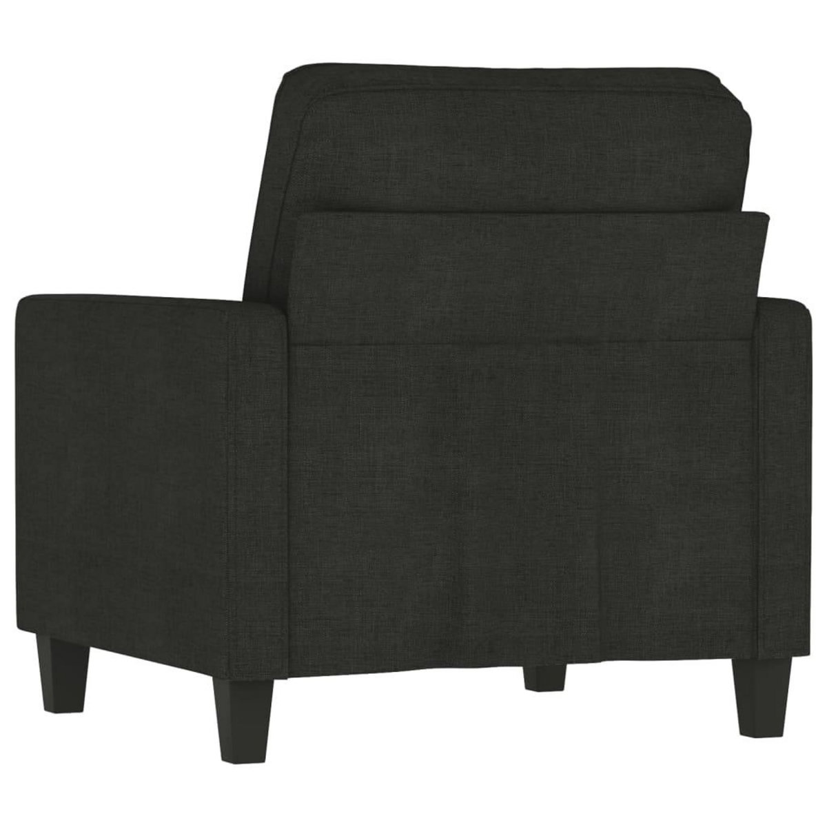 VIDAXL Fauteuil Noir 60 cm Tissu