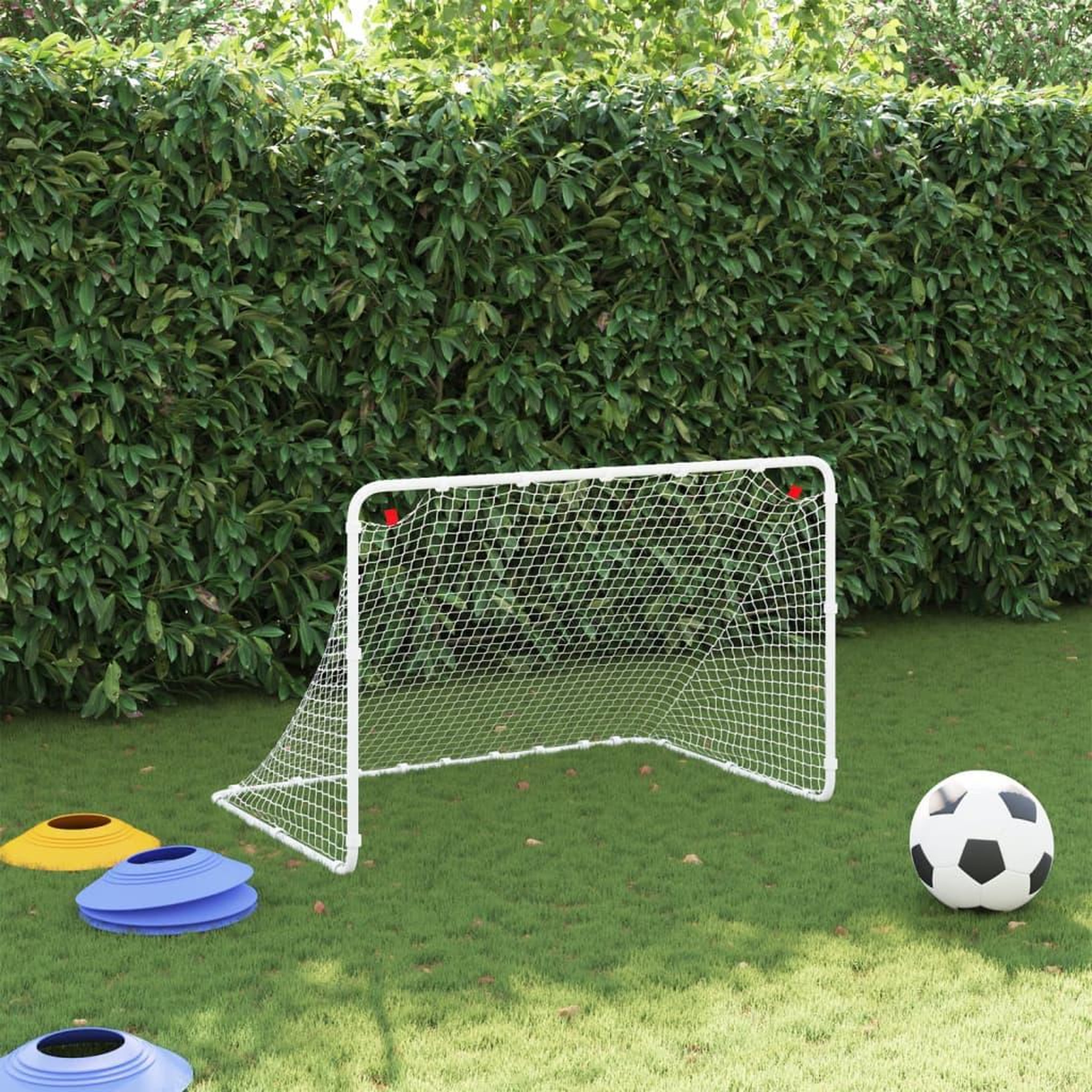 Voir la diapositive 3 : VIDAXL But de football blanc 122x81x81 cm acier