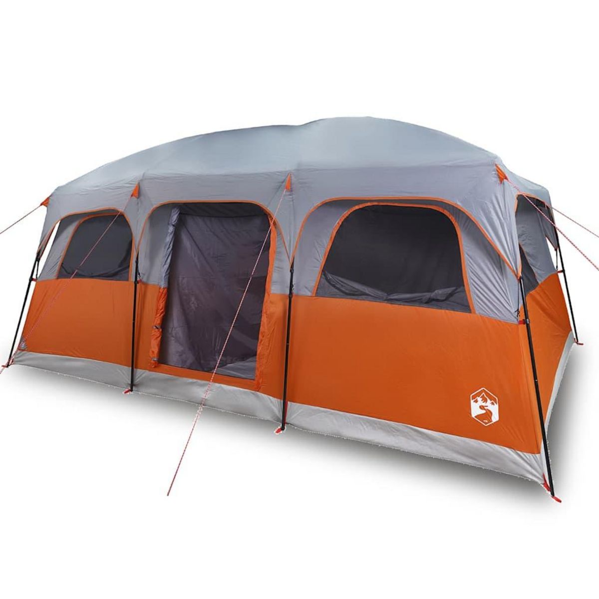 VIDAXL Tente de cabine familiale 9 personnes gris impermeable