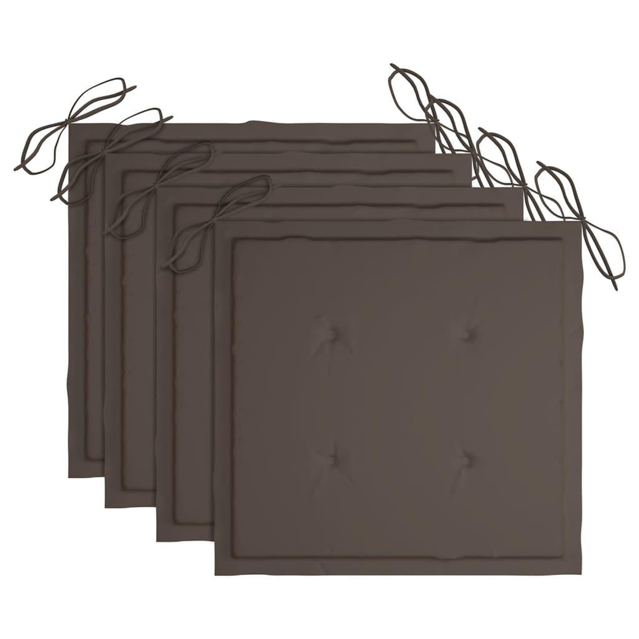 Voir la diapositive 3 : VIDAXL Coussins de chaise jardin lot de 4 taupe 40x40x3cm tissu oxford