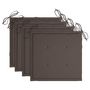 Voir la diapositive 3 : VIDAXL Coussins de chaise jardin lot de 4 taupe 40x40x3cm tissu oxford