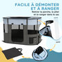 Voir la diapositive 5 : PAWHUT Parc pour chien pliable dim. 94L x 74l x 60H cm tissu Oxford gris noir