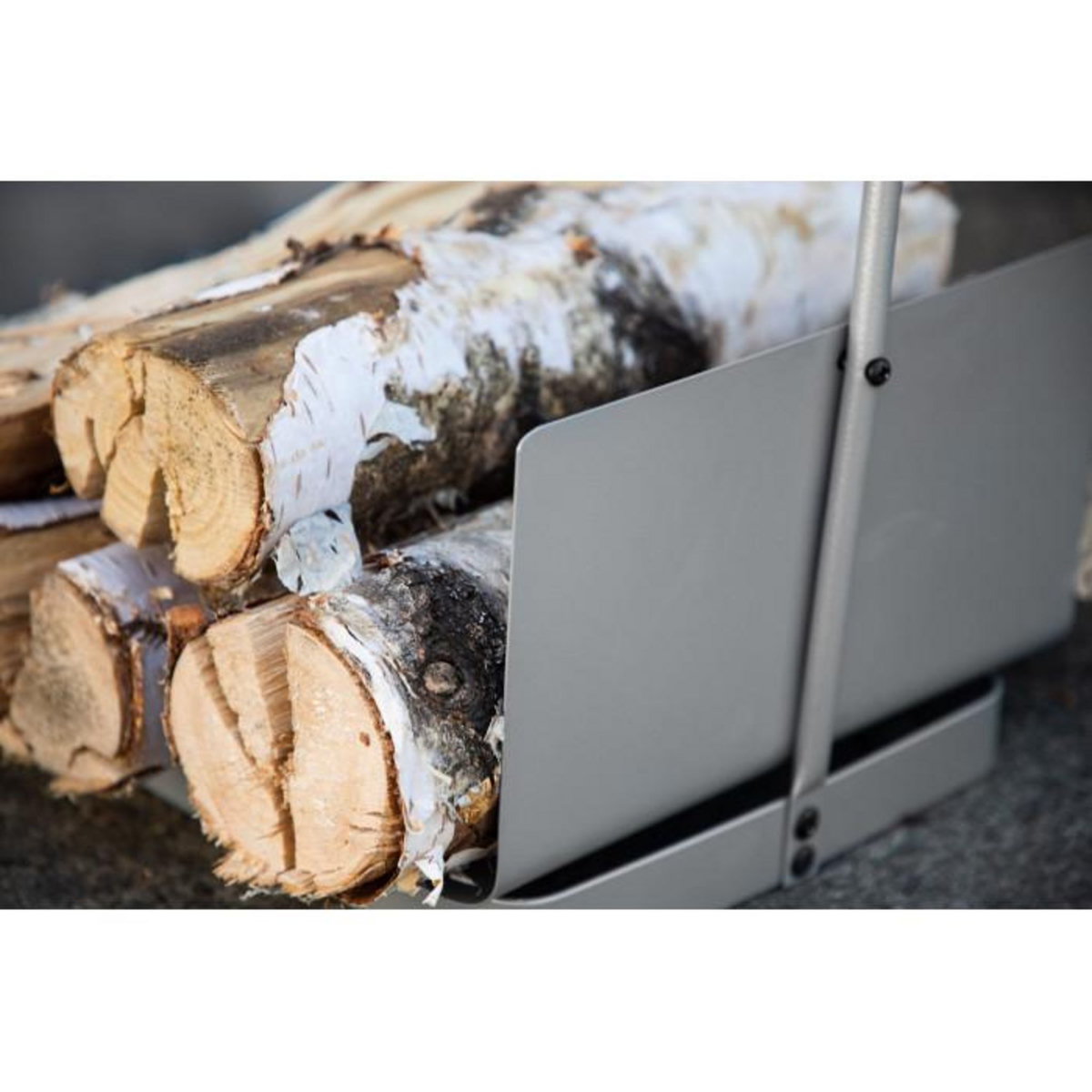 Paris Prix Range-Bûches en Métal  Godoma  49cm Argent