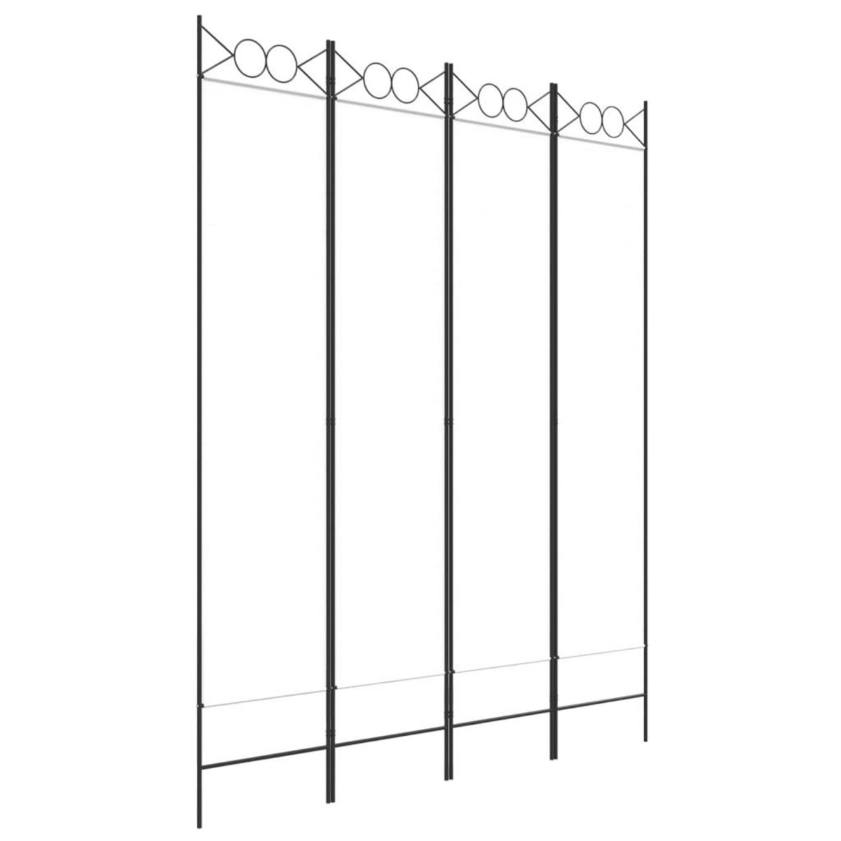 VIDAXL Cloison de separation 4 panneaux Blanc 160x200 cm Tissu