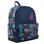 Voir la diapositive 2 : FREEGUN Sac à dos 2 compartiments bleu motifs fleurs 