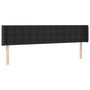 Voir la diapositive 3 : VIDAXL Tete de lit a LED Noir 163x16x78/88 cm Similicuir