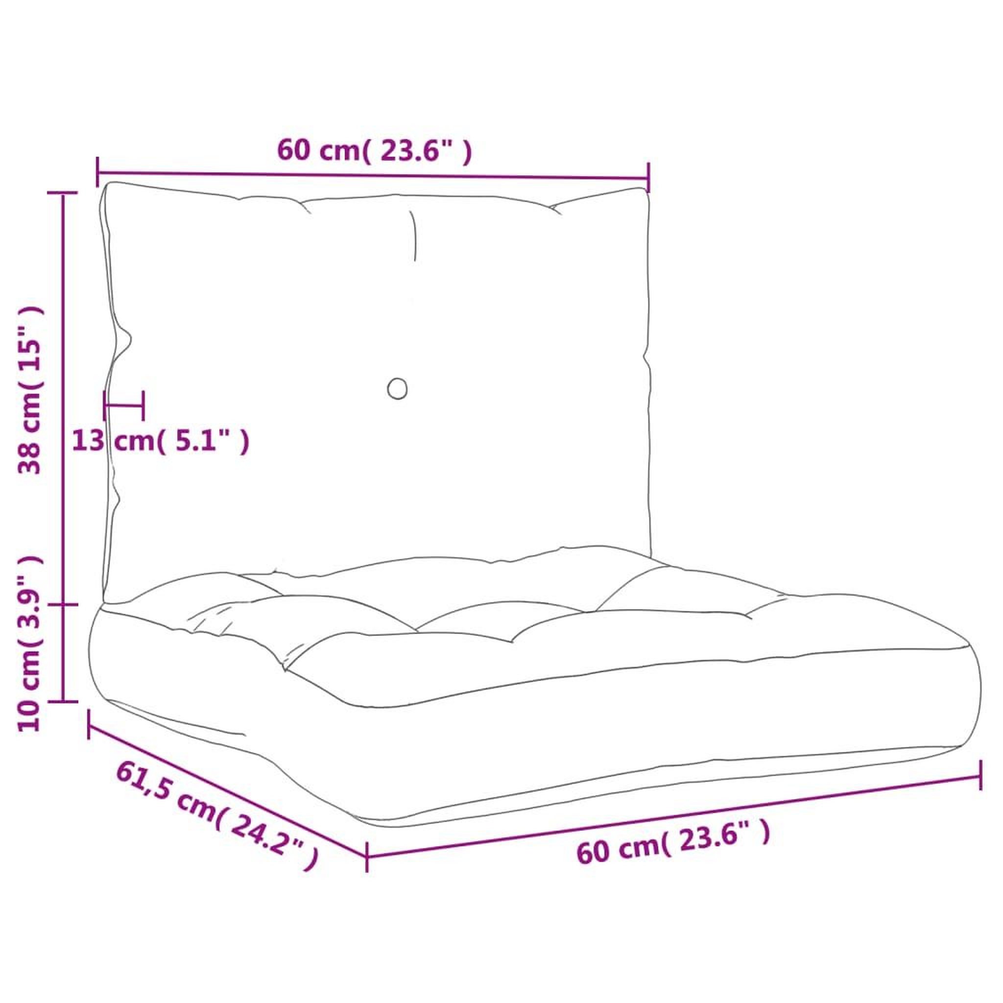 Voir la diapositive 6 : VIDAXL Coussins de palette lot de 2 anthracite tissu