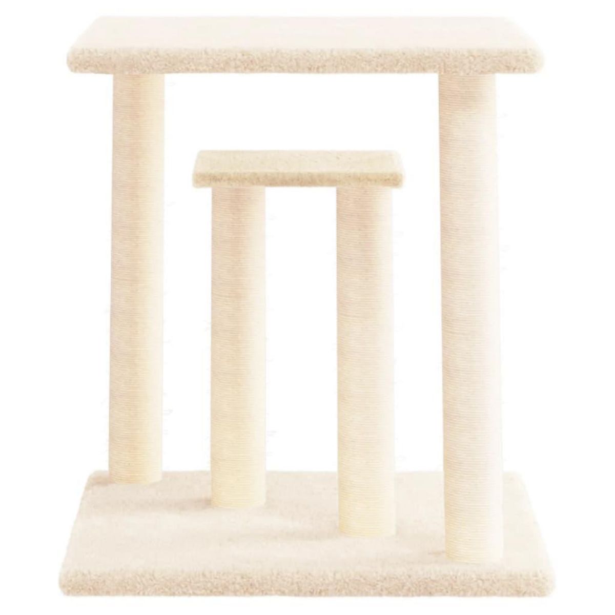 VIDAXL Arbres a chat avec plates-formes creme 50 cm