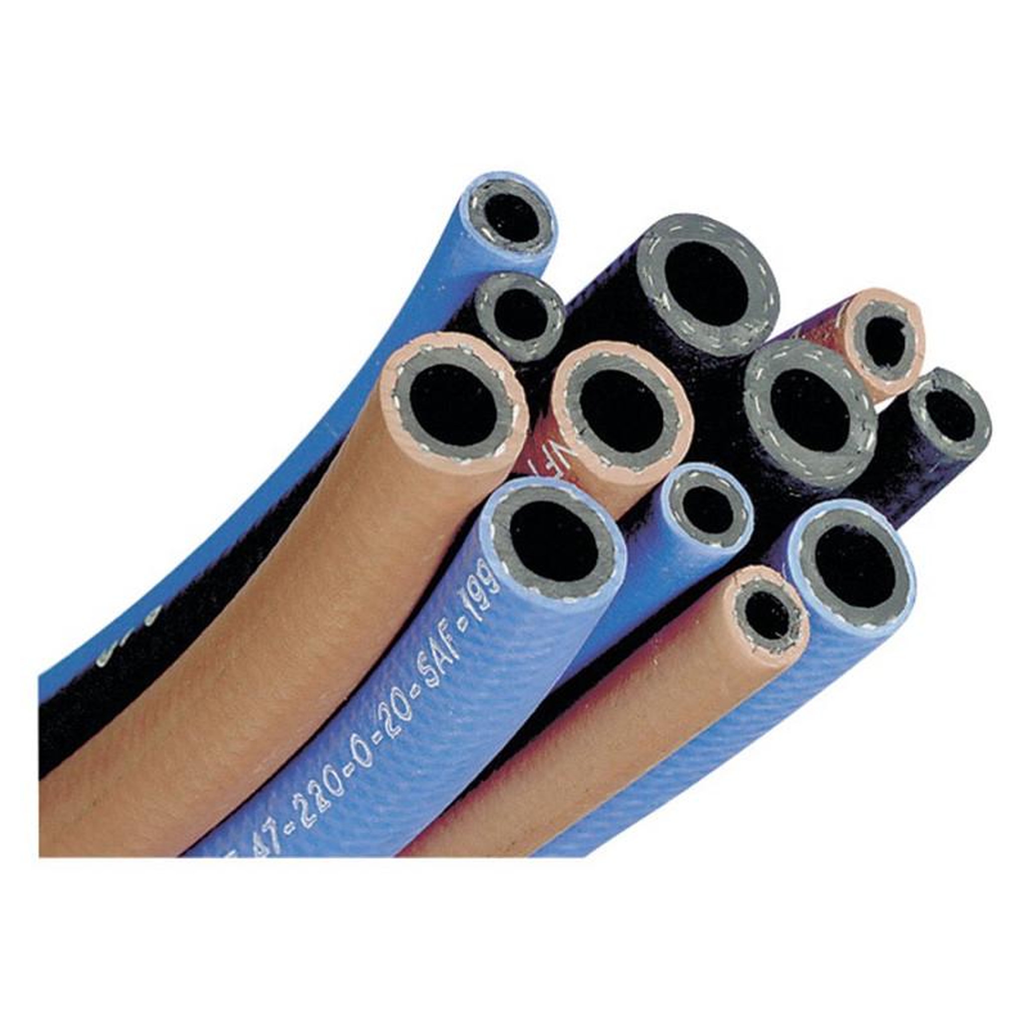 WELDLINE Tuyau de gaz en caoutchouc jumelé diamètre 10x16mm pour oxygène acetylène, longueur 25m, 20 bars WELDLINE W000010054
