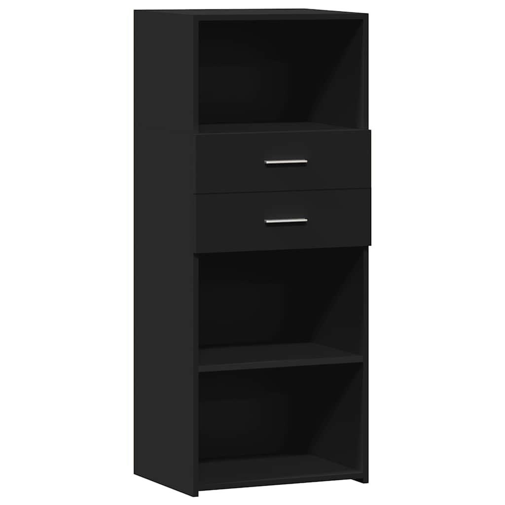 Voir la diapositive 2 : VIDAXL Buffet haut noir 50x42,5x124 cm bois d'ingenierie